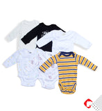 6 Pcs Assorted Full Sleeve Baby Romper (Multicolor)