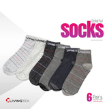 6 Pair Multi Color Socks