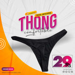 1 Pcs Ladies Underwear Thong (Black)