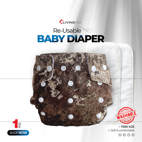 Washable Baby Diaper (ARMY)
