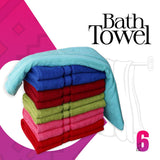 6 Pcs Bath Towel