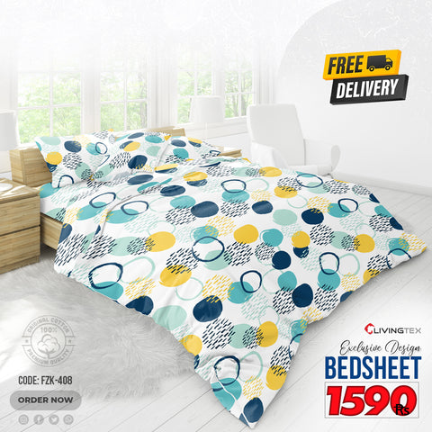 King Size Bed Sheet 100% Cotton (FZK-408)