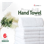 6 Pcs Hand Towel (White)
