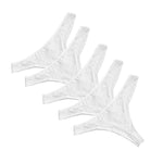 5 Pcs Ladies Underwear Thong (White)