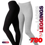 2 PCS Girl's Leggings (black & Grey)