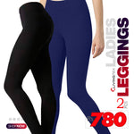 2 PCS Girl's Leggings (black & Blue)