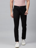 Slim Fit Stretchable Black Pants For Men