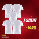 5 PC's White T-Shirts