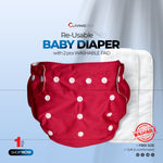 Washable Baby Diaper (RED)